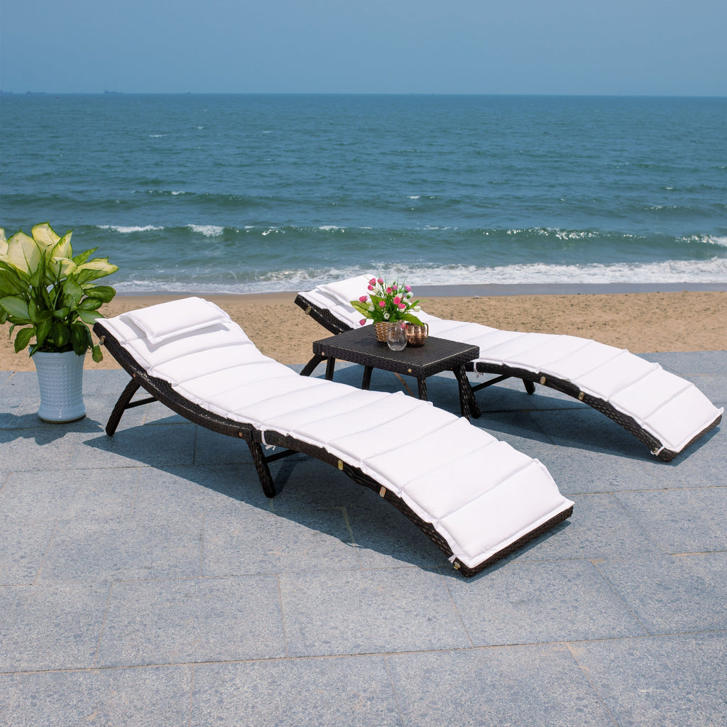 SAFAVIEH Set di lettini prendisole da esterno Blaguna da 3 pezzi - 83Lx20Px24A