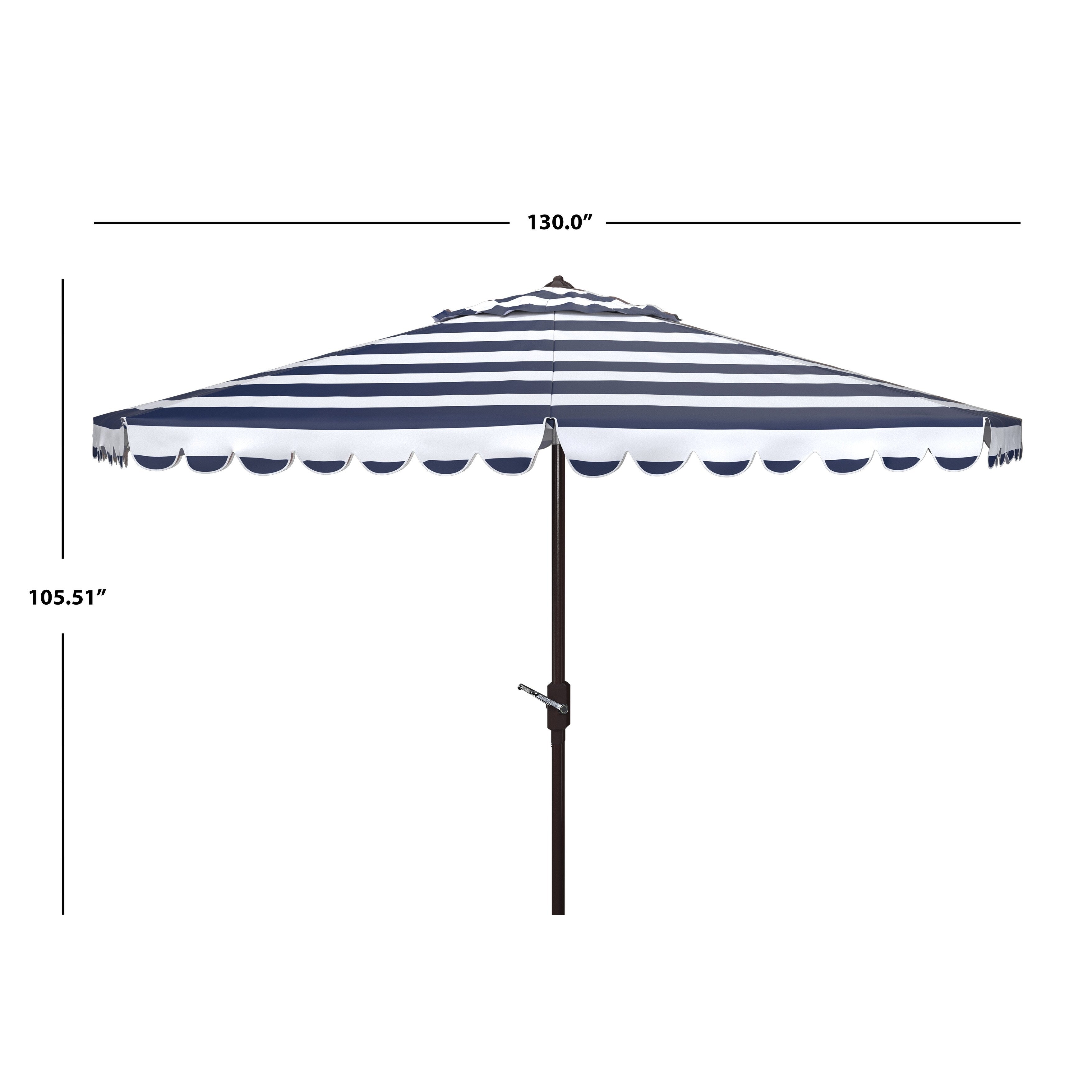 Ombrellone rotondo a manovella SAFAVIEH Outdoor Jaylee da 11 piedi