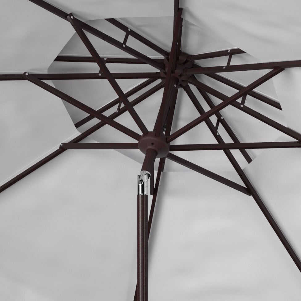 Ombrellone da mercato SAFAVIEH Outdoor Livia da 9 piedi con doppia cima, base non inclusa