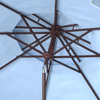 Ombrellone da mercato SAFAVIEH Outdoor Livia da 9 piedi con doppia cima, base non inclusa