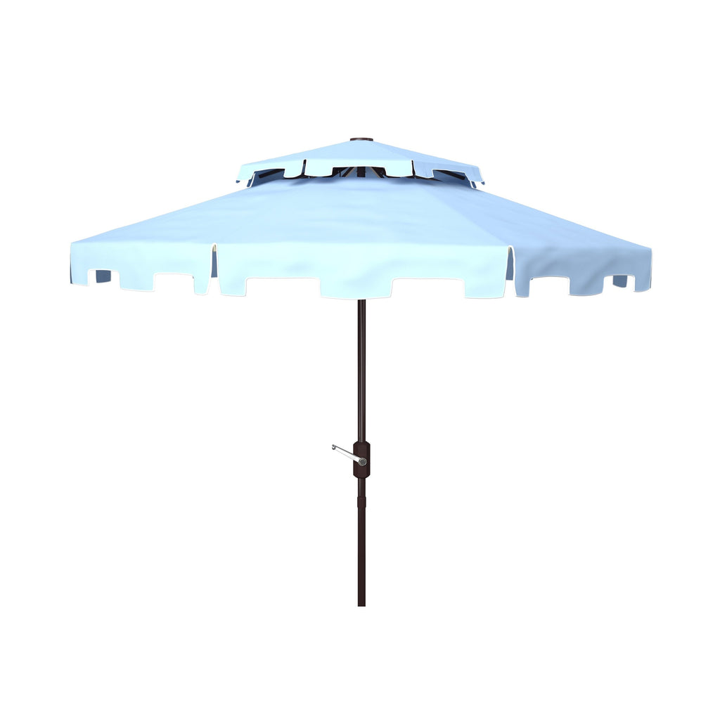 Ombrellone da mercato SAFAVIEH Outdoor Livia da 9 piedi con doppia cima, base non inclusa
