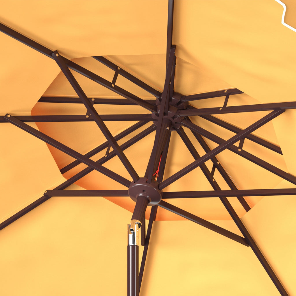 Ombrellone da mercato SAFAVIEH Outdoor Livia da 9 piedi con doppia cima, base non inclusa