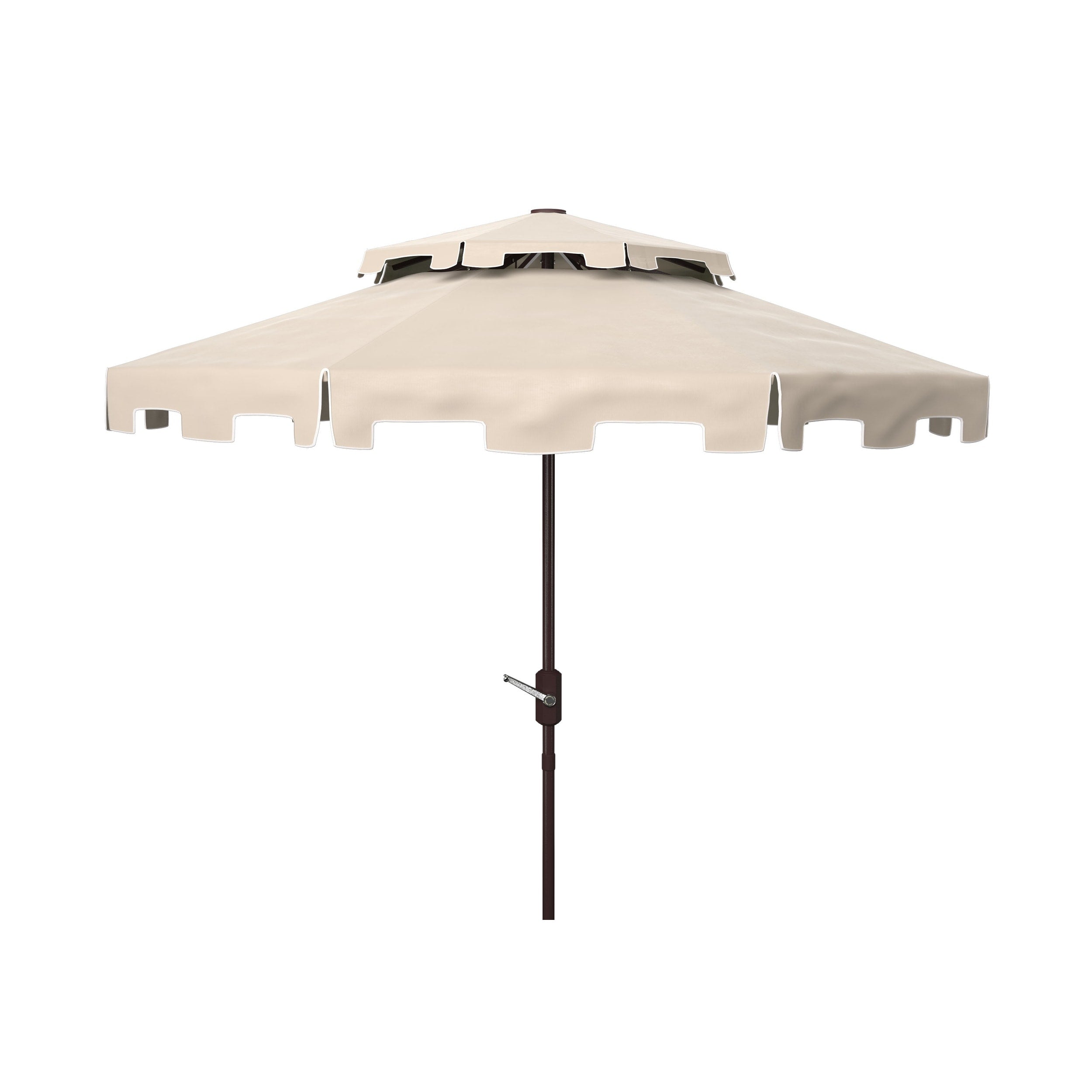 Ombrellone da mercato SAFAVIEH Outdoor Livia da 9 piedi con doppia cima, base non inclusa