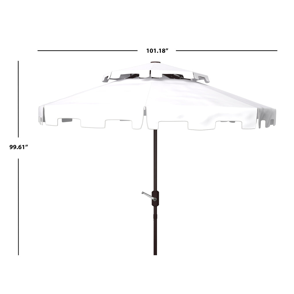 Ombrellone da mercato SAFAVIEH Outdoor Livia da 9 piedi con doppia cima, base non inclusa