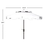 Ombrellone da mercato SAFAVIEH Outdoor Livia da 9 piedi con doppia cima, base non inclusa