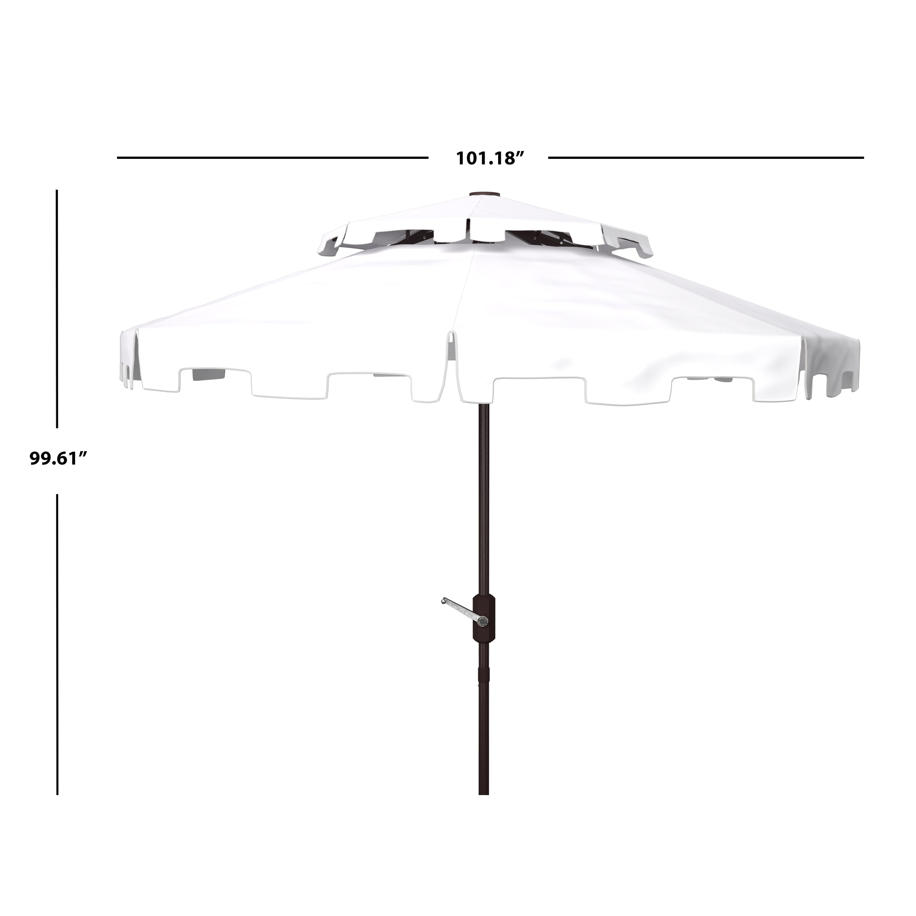 Ombrellone da mercato SAFAVIEH Outdoor Livia da 9 piedi con doppia cima, base non inclusa