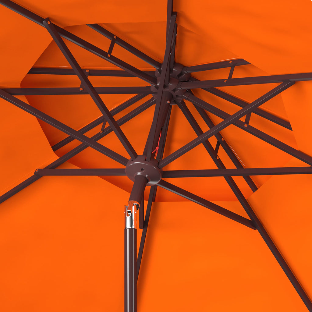 Ombrellone da mercato SAFAVIEH Outdoor Livia da 9 piedi con doppia cima, base non inclusa