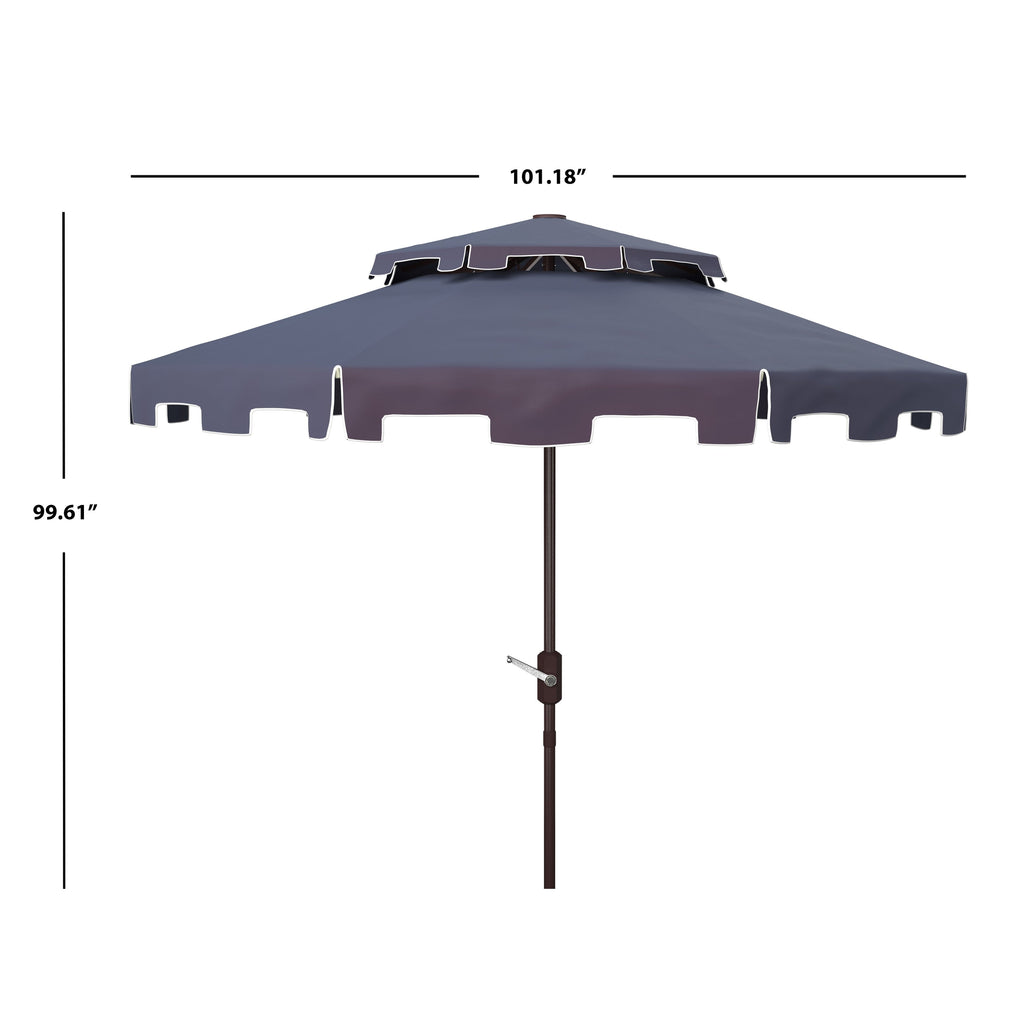 Ombrellone da mercato SAFAVIEH Outdoor Livia da 9 piedi con doppia cima, base non inclusa