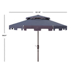 Ombrellone da mercato SAFAVIEH Outdoor Livia da 9 piedi con doppia cima, base non inclusa