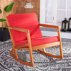 Sedia a dondolo da esterno SAFAVIEH Makaila con cuscino - 26L x 31P x 38A