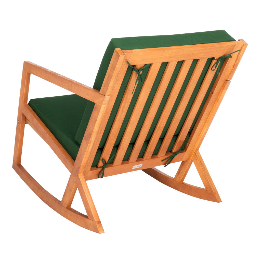 Sedia a dondolo da esterno SAFAVIEH Makaila con cuscino - 26L x 31P x 38A