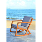 Sedia a dondolo da esterno SAFAVIEH Makaila con cuscino - 26L x 31P x 38A
