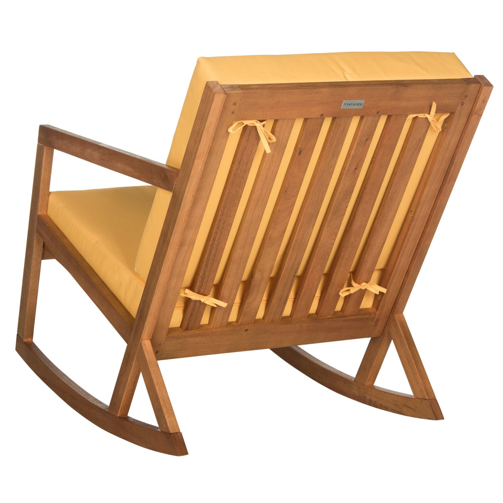 Sedia a dondolo da esterno SAFAVIEH Makaila con cuscino - 26L x 31P x 38A
