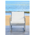 Sedia a dondolo da esterno SAFAVIEH Makaila con cuscino - 26L x 31P x 38A