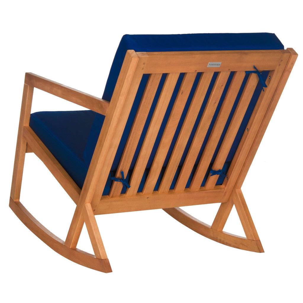 Sedia a dondolo da esterno SAFAVIEH Makaila con cuscino - 26L x 31P x 38A
