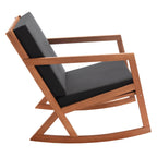 Sedia a dondolo da esterno SAFAVIEH Makaila con cuscino - 26L x 31P x 38A