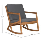 Sedia a dondolo da esterno SAFAVIEH Makaila con cuscino - 26L x 31P x 38A