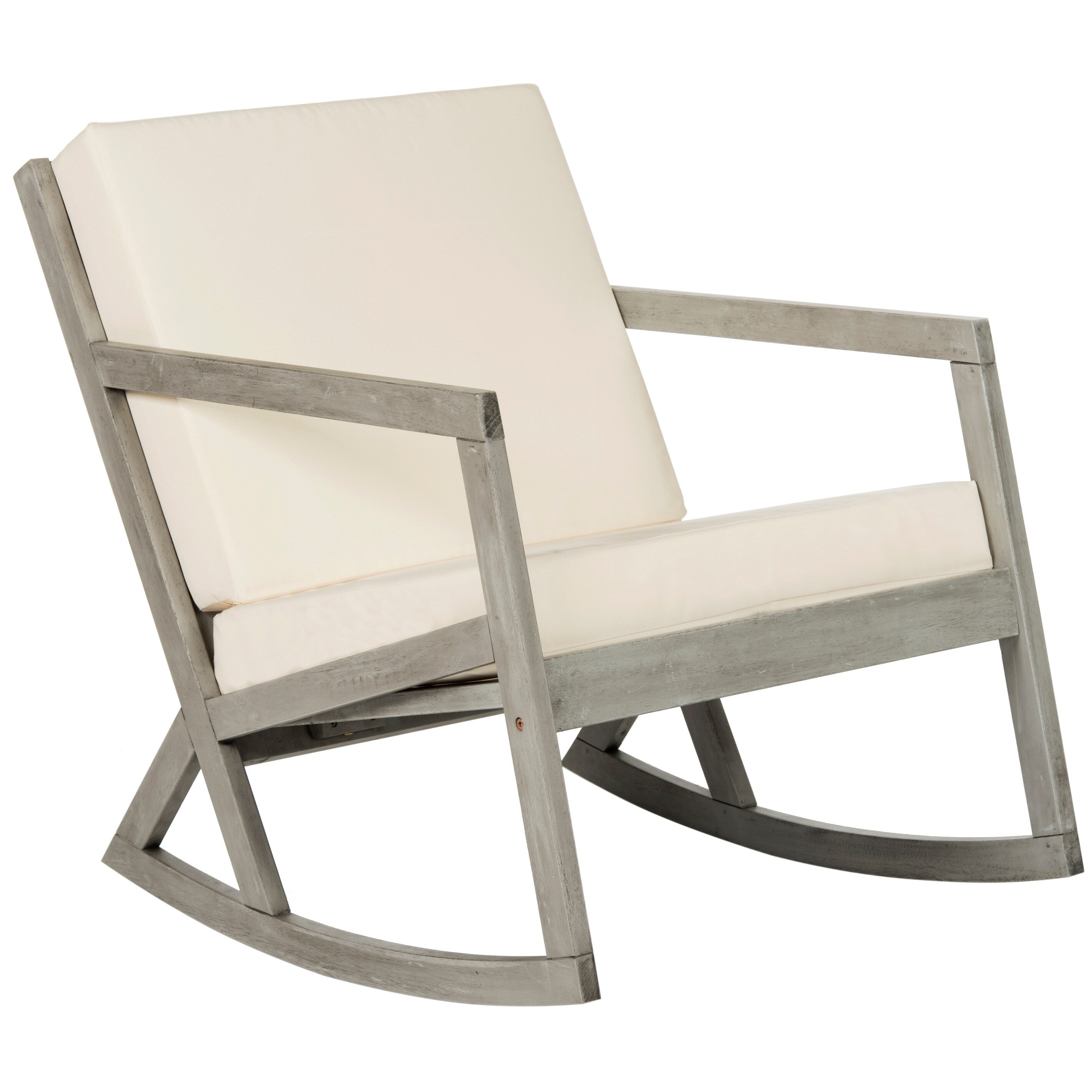 Sedia a dondolo da esterno SAFAVIEH Makaila con cuscino - 26L x 31P x 38A