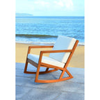 Sedia a dondolo da esterno SAFAVIEH Makaila con cuscino - 26L x 31P x 38A