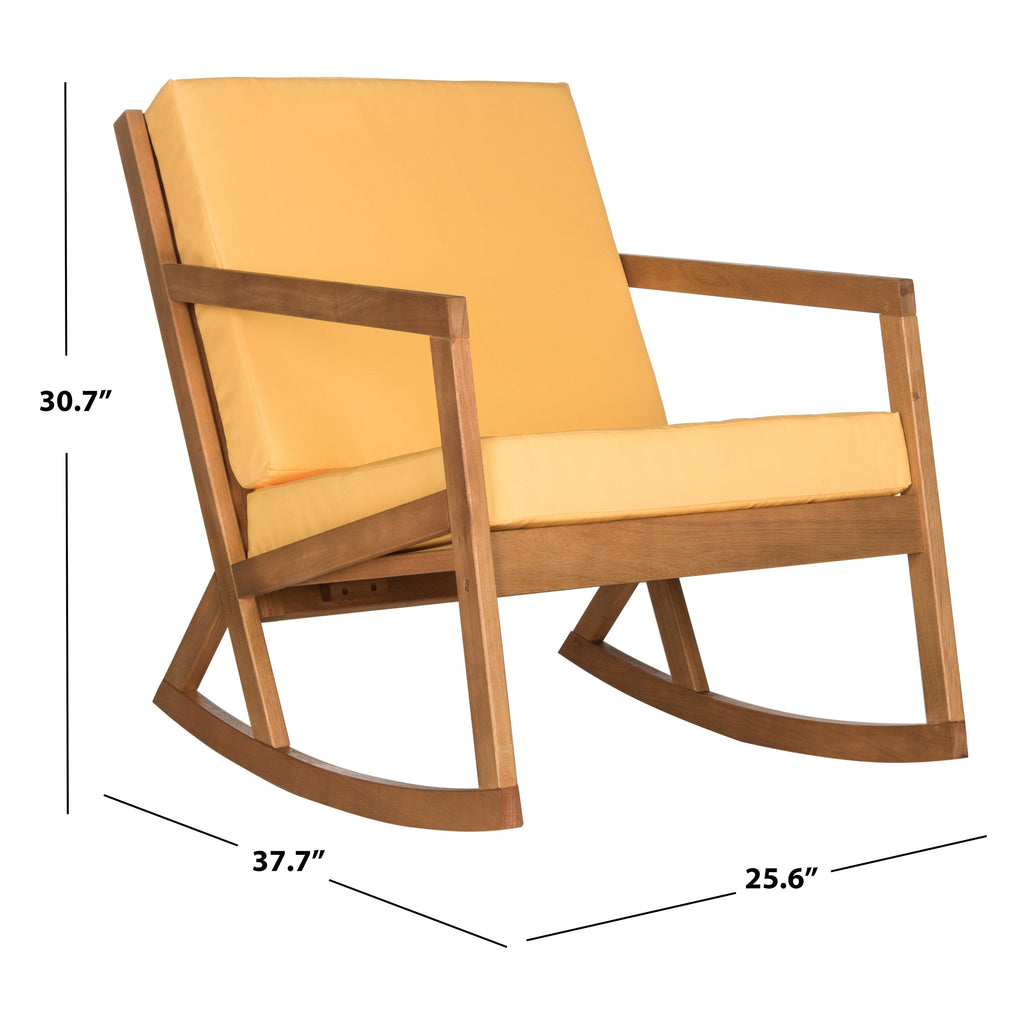 Sedia a dondolo da esterno SAFAVIEH Makaila con cuscino - 26L x 31P x 38A