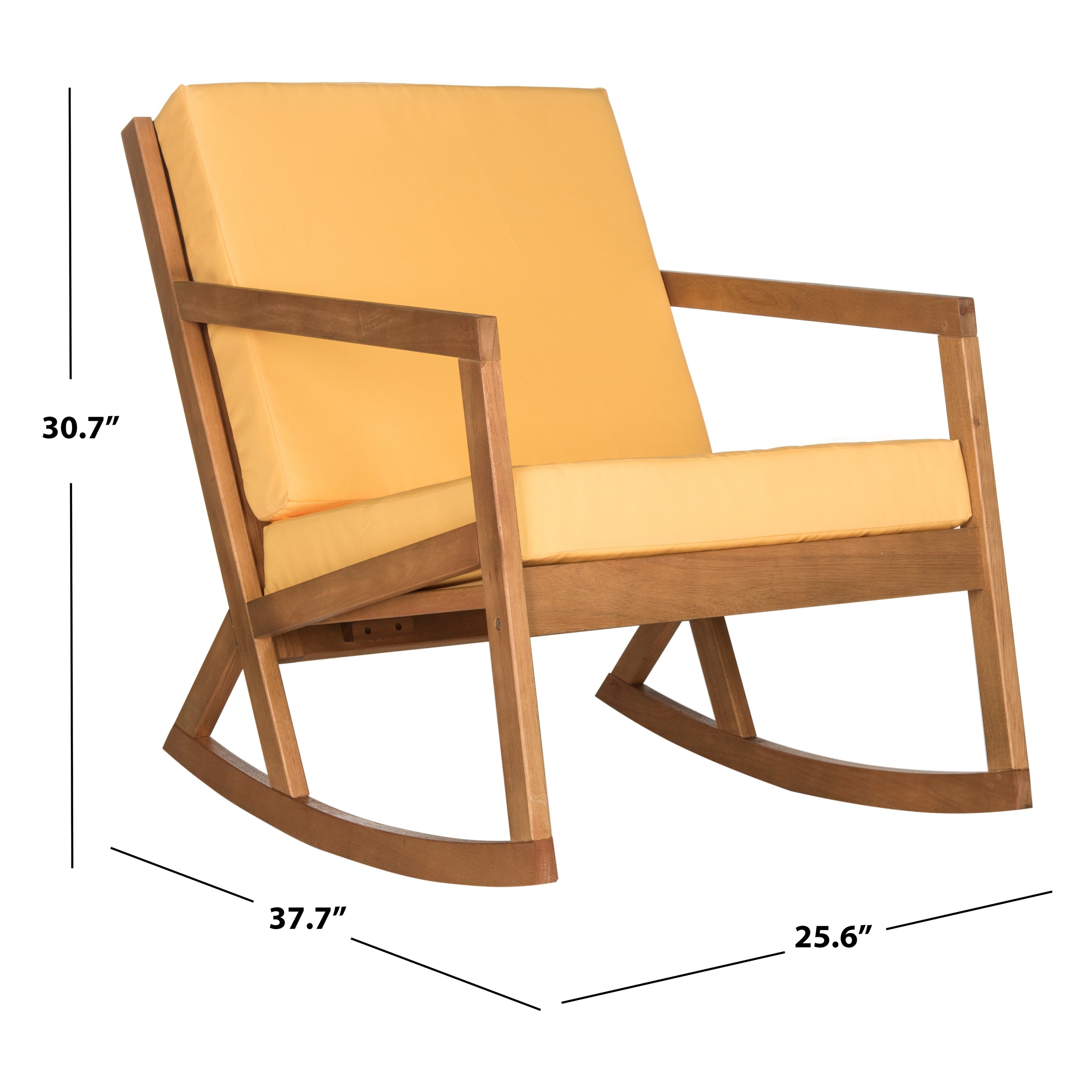 Sedia a dondolo da esterno SAFAVIEH Makaila con cuscino - 26L x 31P x 38A
