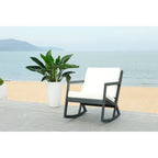 Sedia a dondolo da esterno SAFAVIEH Makaila con cuscino - 26L x 31P x 38A