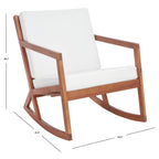 Sedia a dondolo da esterno SAFAVIEH Makaila con cuscino - 26L x 31P x 38A