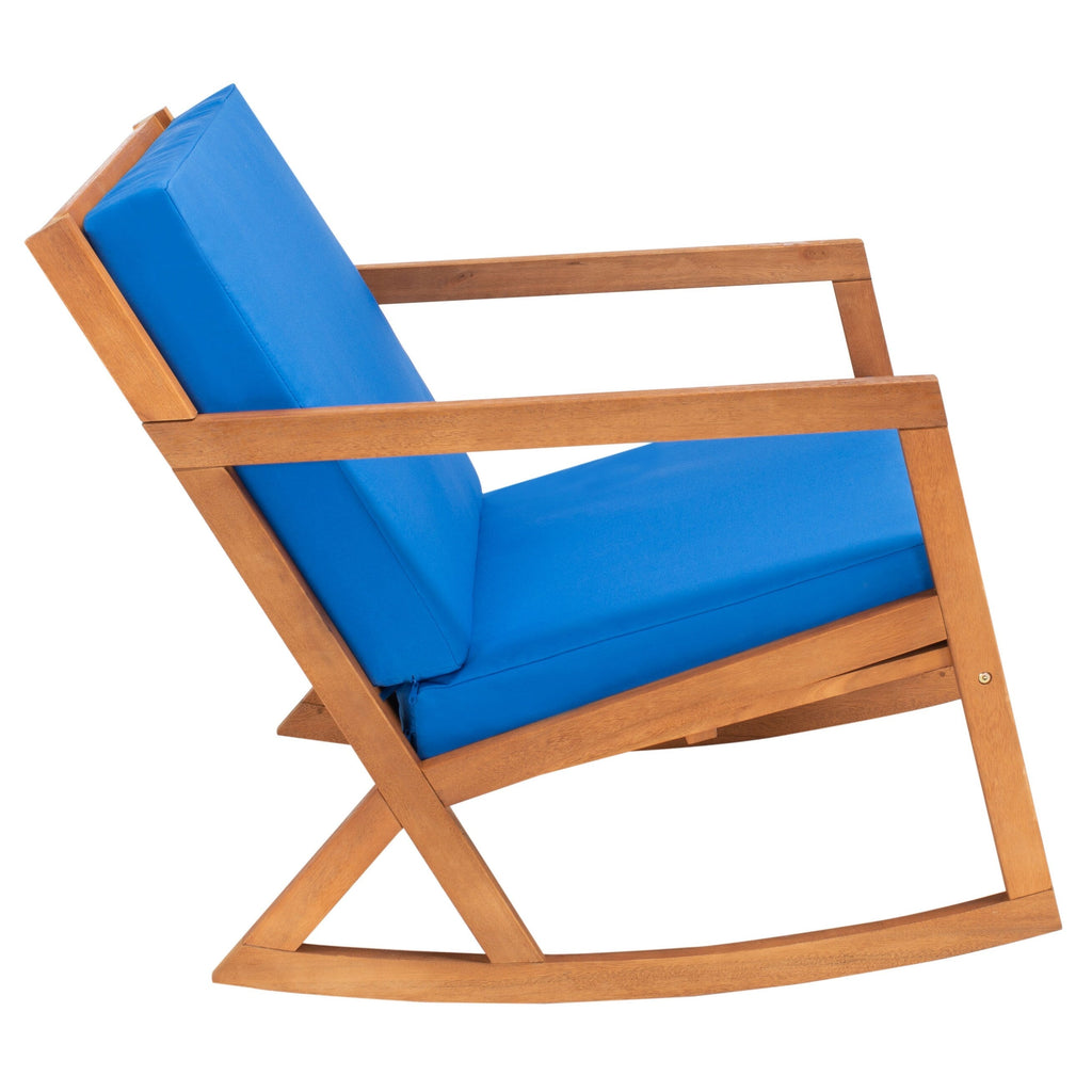 Sedia a dondolo da esterno SAFAVIEH Makaila con cuscino - 26L x 31P x 38A