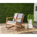 Sedia a dondolo da esterno SAFAVIEH Makaila con cuscino - 26L x 31P x 38A