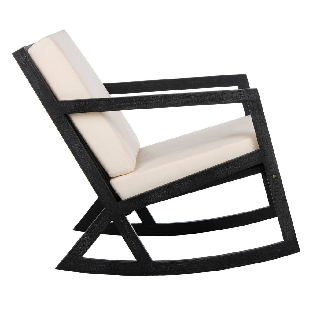 Sedia a dondolo da esterno SAFAVIEH Makaila con cuscino - 26L x 31P x 38A