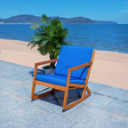 Sedia a dondolo da esterno SAFAVIEH Makaila con cuscino - 26L x 31P x 38A