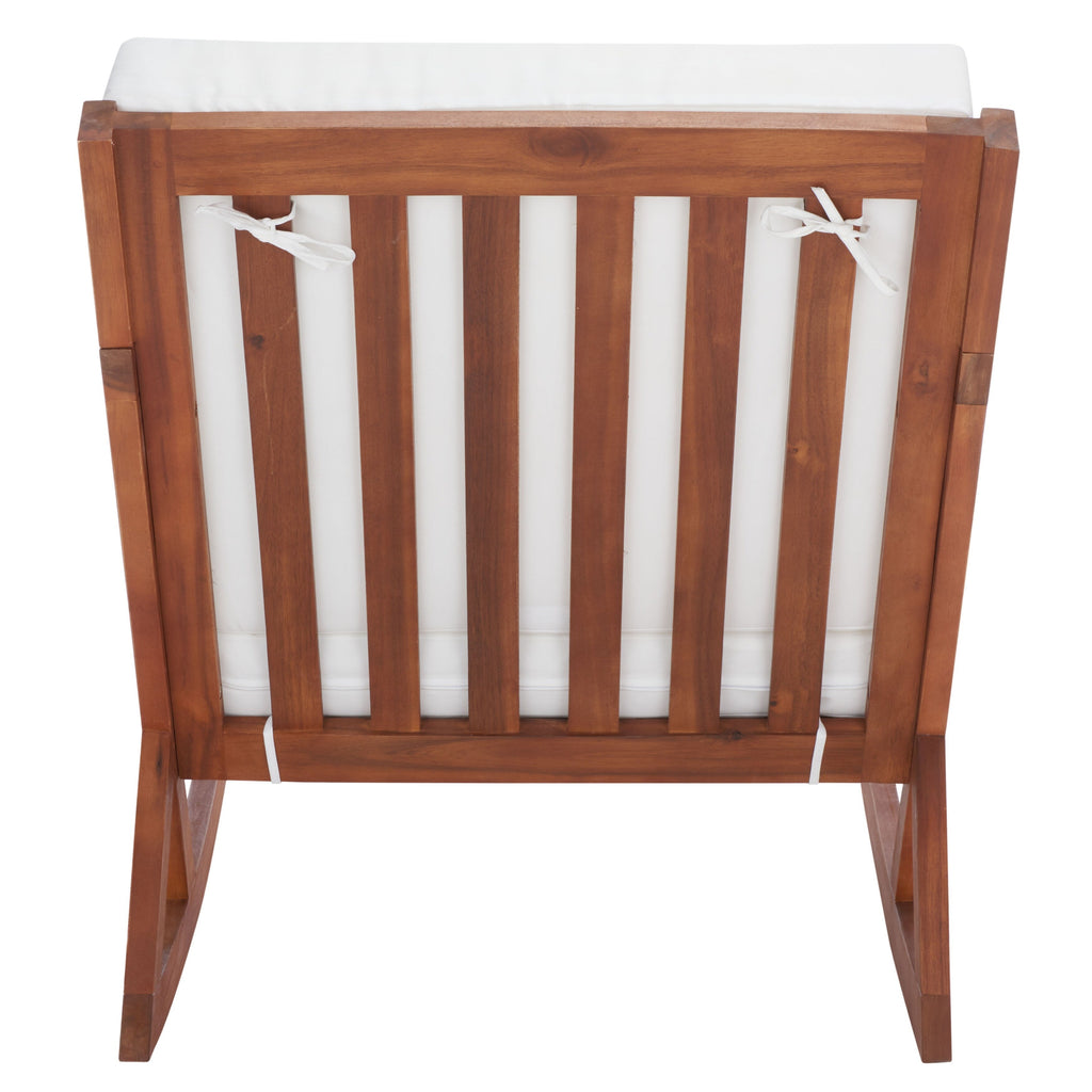 Sedia a dondolo da esterno SAFAVIEH Makaila con cuscino - 26L x 31P x 38A