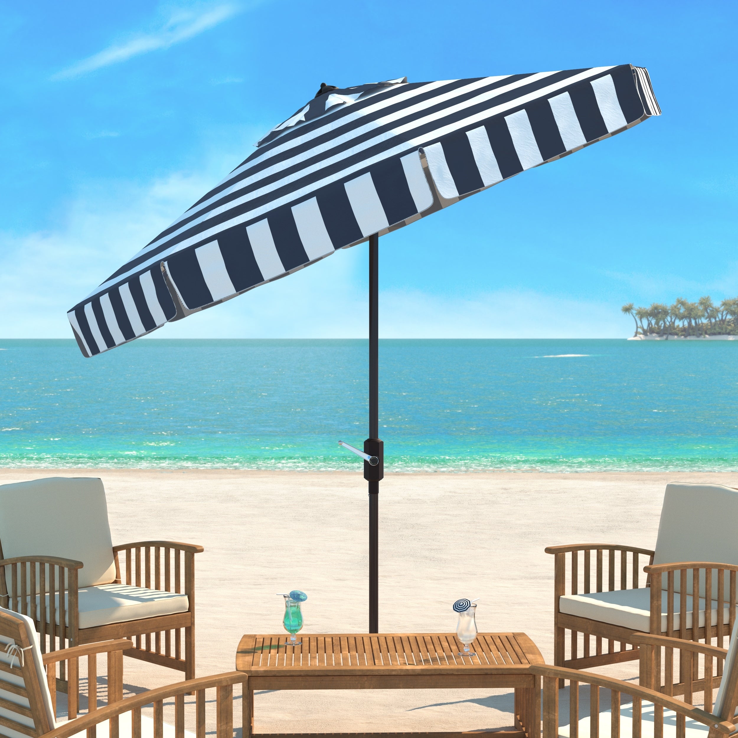 Ombrellone rotondo SAFAVIEH Outdoor Sidse Fashion Line da 11 piedi
