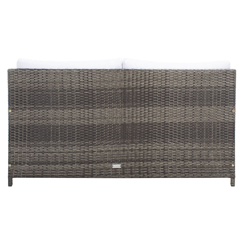 Divano letto da esterno in vimini Taniyah SAFAVIEH con cuscino e cuscini - 53L x 28P x 62A