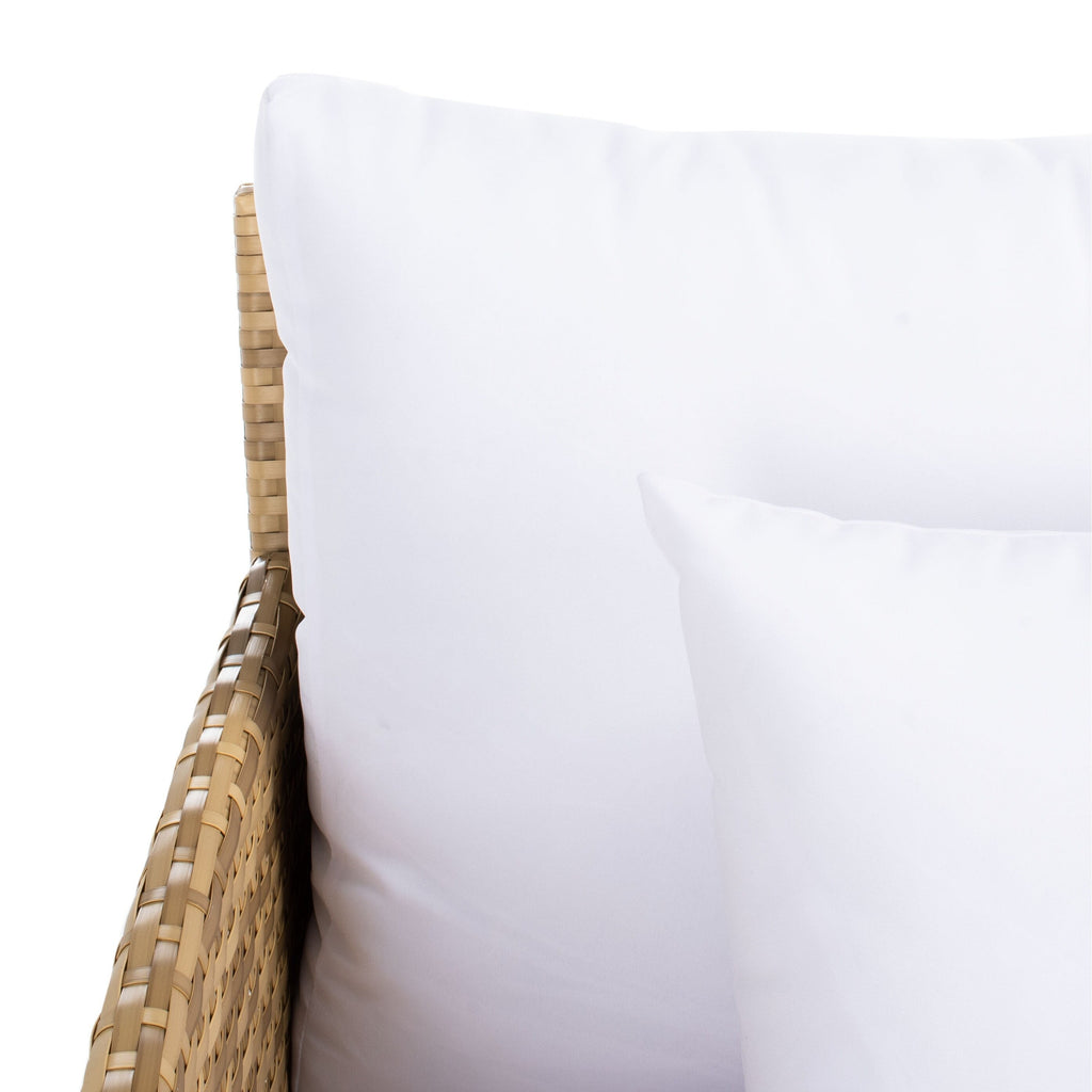 Divano letto da esterno in vimini Taniyah SAFAVIEH con cuscino e cuscini - 53L x 28P x 62A
