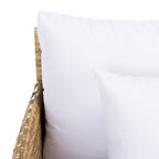 Divano letto da esterno in vimini Taniyah SAFAVIEH con cuscino e cuscini - 53L x 28P x 62A