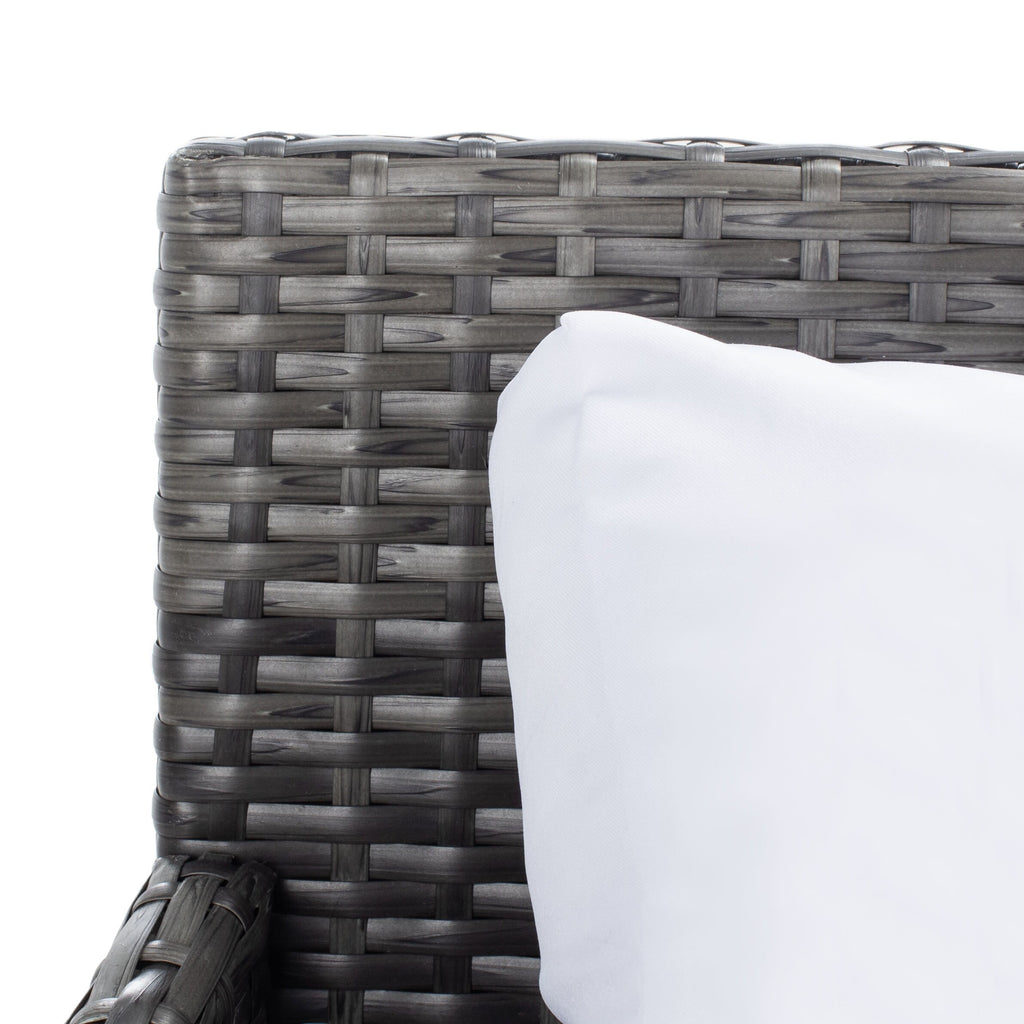 Divano letto da esterno in vimini Taniyah SAFAVIEH con cuscino e cuscini - 53L x 28P x 62A