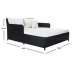 Divano letto da esterno in vimini Taniyah SAFAVIEH con cuscino e cuscini - 53L x 28P x 62A