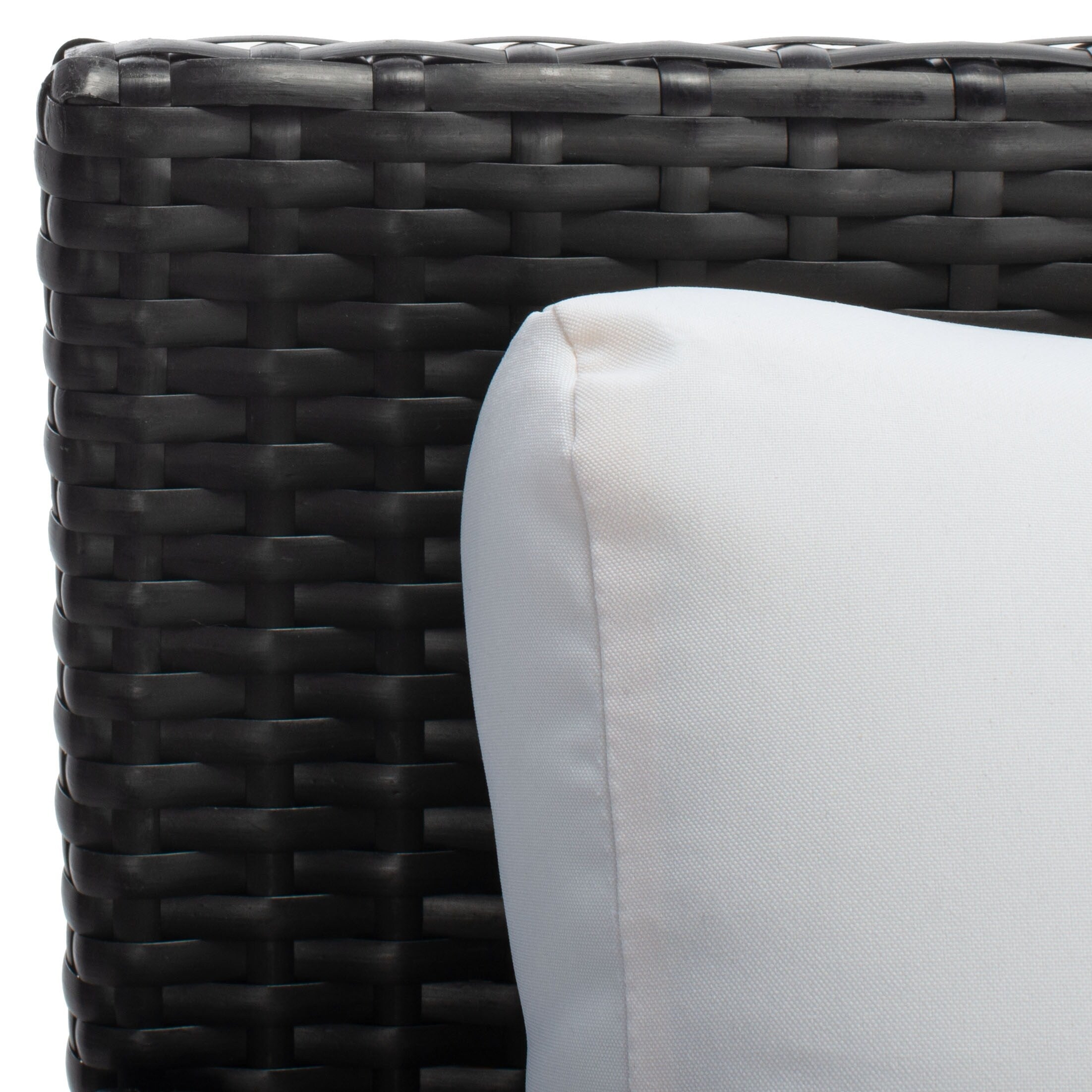 Divano letto da esterno in vimini Taniyah SAFAVIEH con cuscino e cuscini - 53L x 28P x 62A