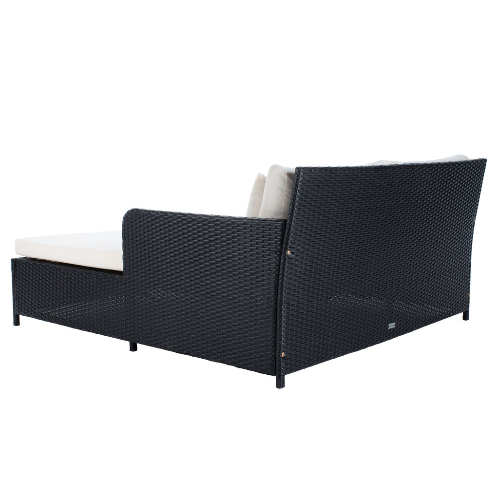 Divano letto da esterno in vimini Taniyah SAFAVIEH con cuscino e cuscini - 53L x 28P x 62A