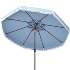 Ombrellone da esterno SAFAVIEH Ronette Fringe da 9 piedi con manovella