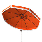 Ombrellone da esterno SAFAVIEH Ronette Fringe da 9 piedi con manovella