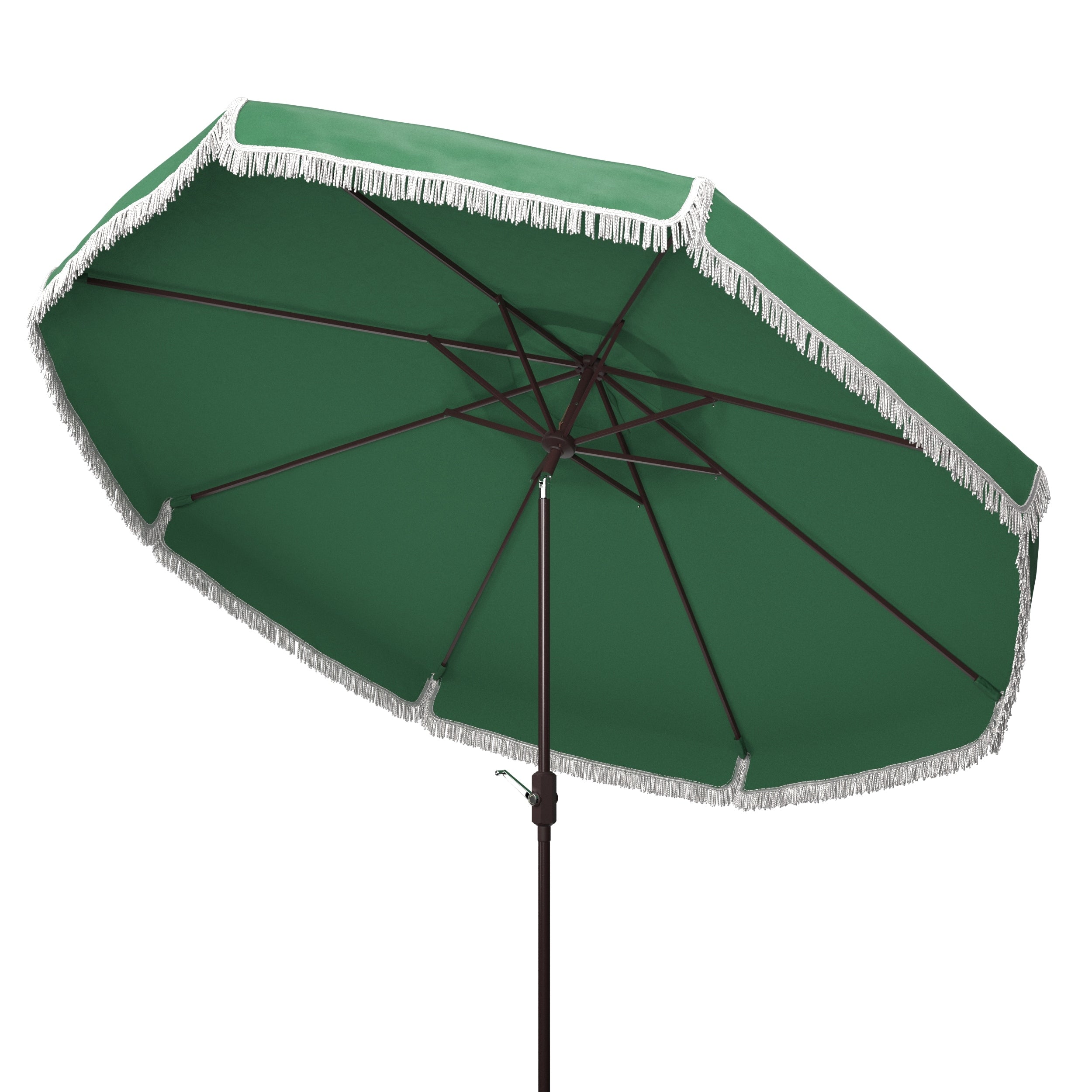 Ombrellone da esterno SAFAVIEH Ronette Fringe da 9 piedi con manovella