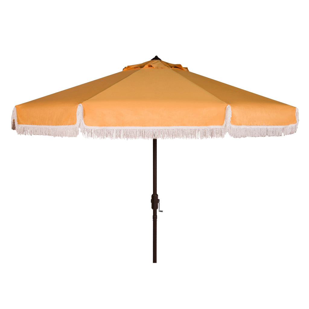 Ombrellone da esterno SAFAVIEH Ronette Fringe da 9 piedi con manovella