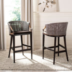 Sgabello da bar SAFAVIEH Virona Rattan da 30 pollici - 22,3 L x 20,5 L x 39 A - 22 L x 21 P x 39 A