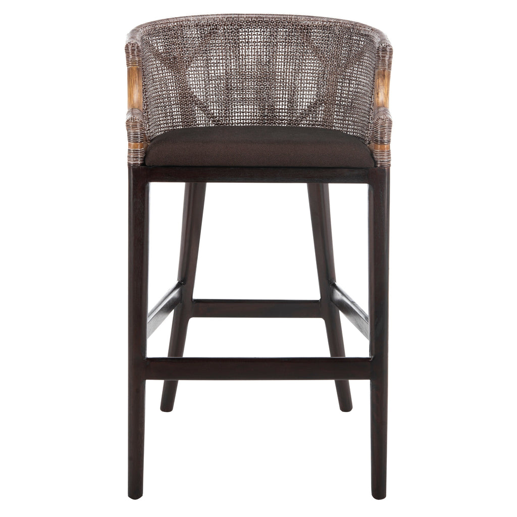 Sgabello da bar SAFAVIEH Virona Rattan da 30 pollici - 22,3 L x 20,5 L x 39 A - 22 L x 21 P x 39 A