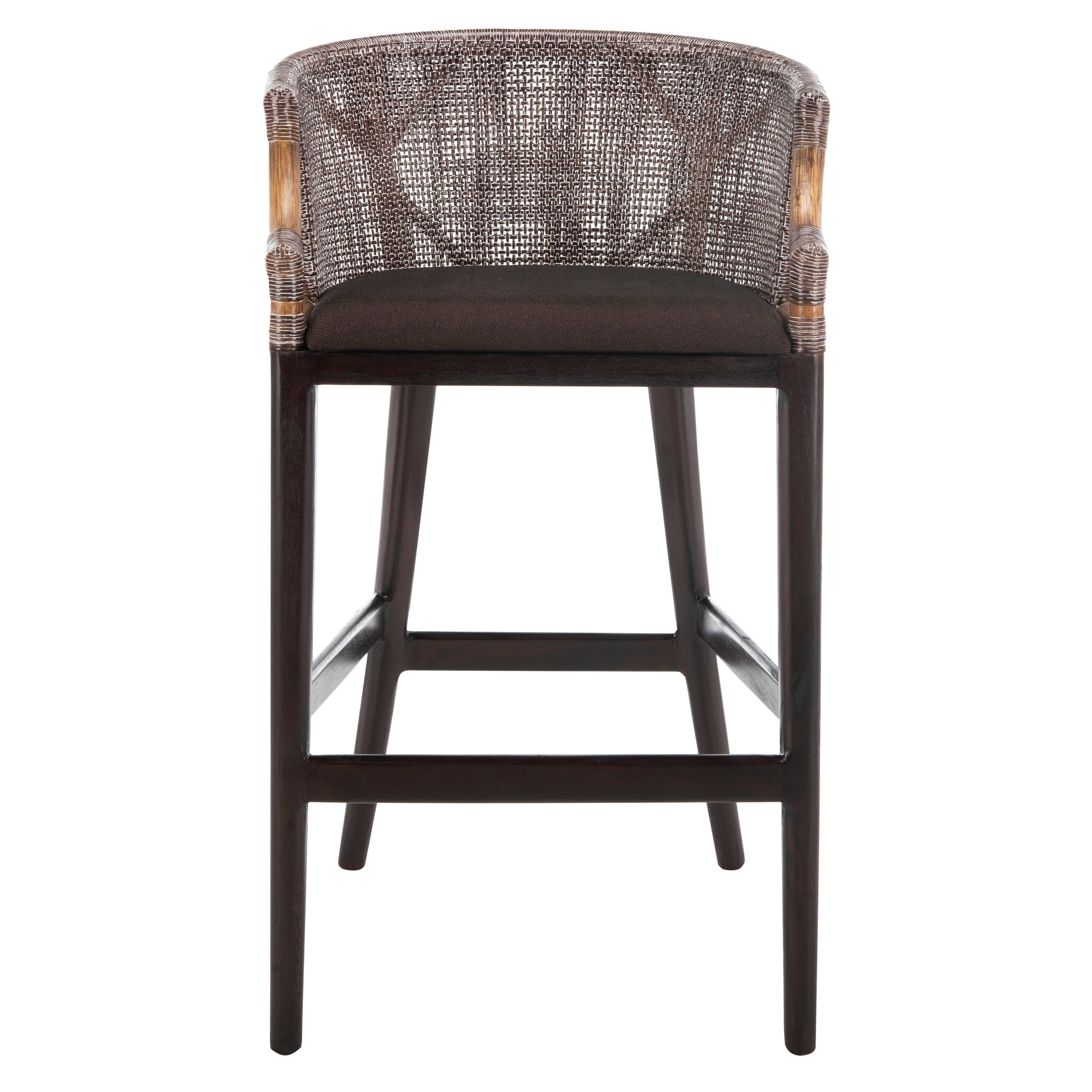Sgabello da bar SAFAVIEH Virona Rattan da 30 pollici - 22,3 L x 20,5 L x 39 A - 22 L x 21 P x 39 A