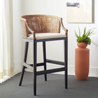 Sgabello da bar SAFAVIEH Virona Rattan da 30 pollici - 22,3 L x 20,5 L x 39 A - 22 L x 21 P x 39 A