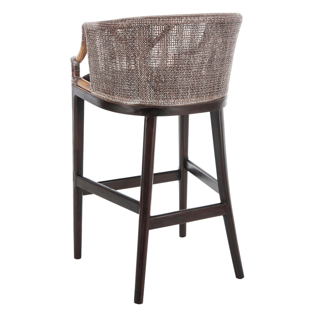 Sgabello da bar SAFAVIEH Virona Rattan da 30 pollici - 22,3 L x 20,5 L x 39 A - 22 L x 21 P x 39 A