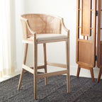 Sgabello da bar SAFAVIEH Virona Rattan da 30 pollici - 22,3 L x 20,5 L x 39 A - 22 L x 21 P x 39 A